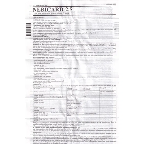 Nebicard 2.5mg