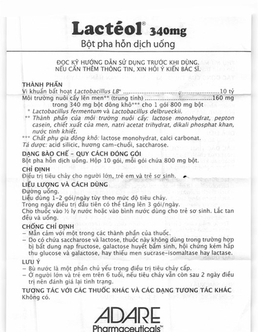 Lacteol 340mg