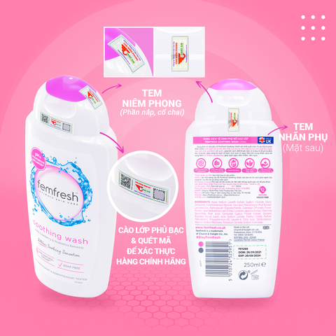 DDVS Femfresh Soothing Wash 250ml (Màu hồng)