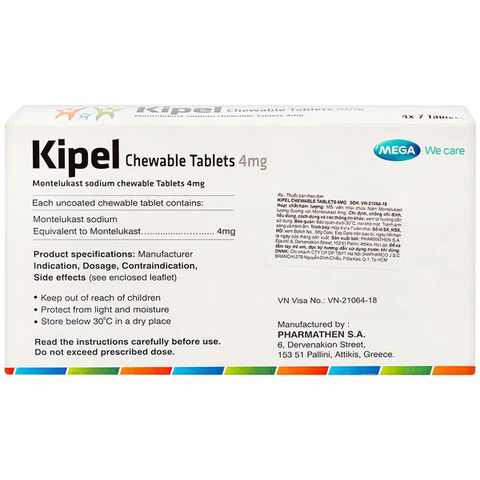 Kipel 4mg Chewable Tablets