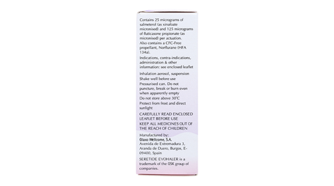 Seretide Evohaler DC 25/125mcg 120 Liều