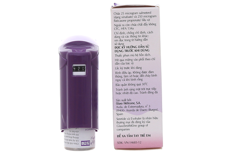 Seretide Evohaler DC 25/250mcg 120 Liều