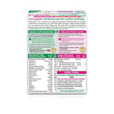 Pregnacare Plus omega 3 cho phụ nữ mang thai