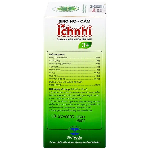 Siro Ho Cảm Ích Nhi 3+ 90ml