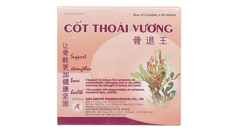 Cốt thoái vương chộp 2 chai 90 viên