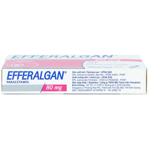 Efferalgan 80mg Viên đặt