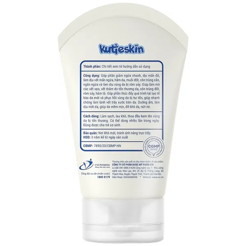 Kutieskin 30g trắng kem bôi dịu da