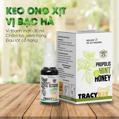 Xịt họng keo ong Tracybee Propolis Mint Honey
