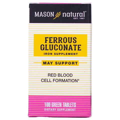Mason Natural Ferrouse Gluconate - Sắt hữu cơ hấp thụ cao
