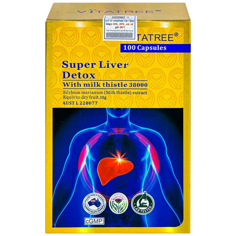 Super Liver Detox vitatree Hộp 80 viên