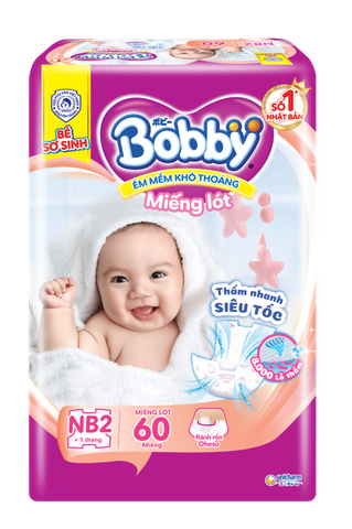 Miếng lót Bobby NB2 60 miếng