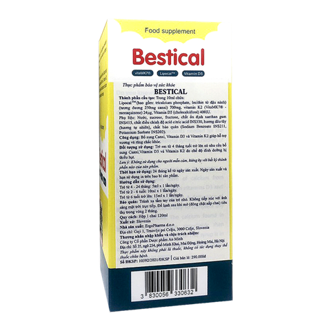 Siro calci Bestical cho trẻ từ 6 tháng tuổi