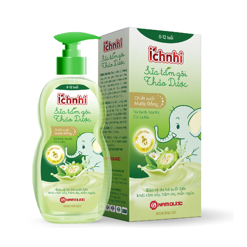 Sữa tắm gội thảo dược Ích Nhi 0-12 tuổi 200ml