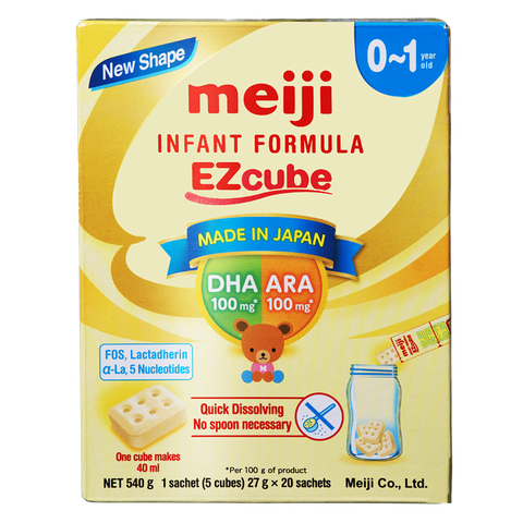 Sữa Meiji Infant Formula EZcube 0-1 tuổi - New Shape
