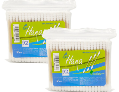 Tăm bông Hana Thân Trúc Gói 100 cây