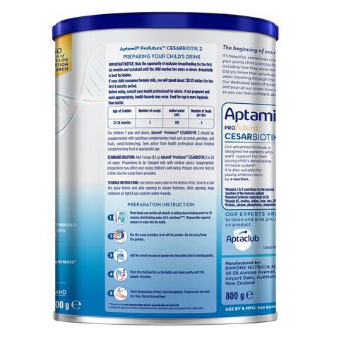 Sữa Aptamil Profutura Caesar số 2 cho 1-2 tuổi 800g