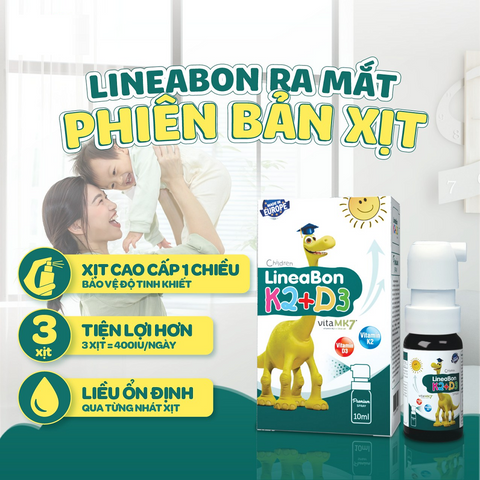 Lineabone K2+D3 dạng xịt 10ml