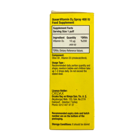 Ocean Orzax Vitamin D3 Spray