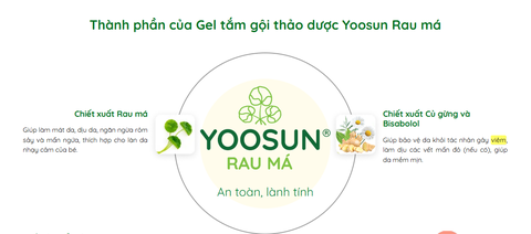 Gel tắm gội thảo dược Yoosun Rau Má 200ml