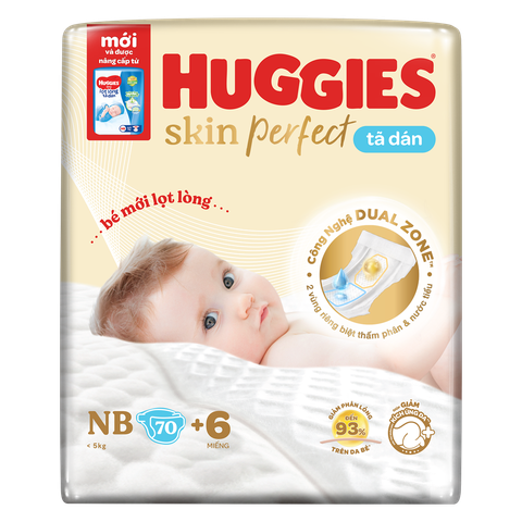 Tã dán Huggies Skin Perfect Vàng - NB70