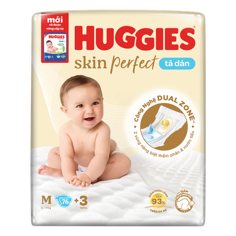 Tã dán Huggies Skin Perfect Vàng - M76