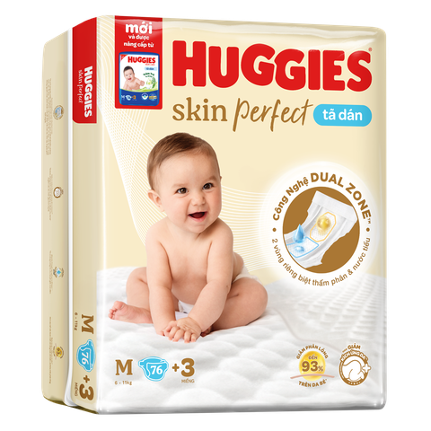 Tã dán Huggies Skin Perfect Vàng - M76