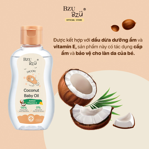 Dầu dừa massage em bé Bzu Bzu Coconut Baby Oil 100ml