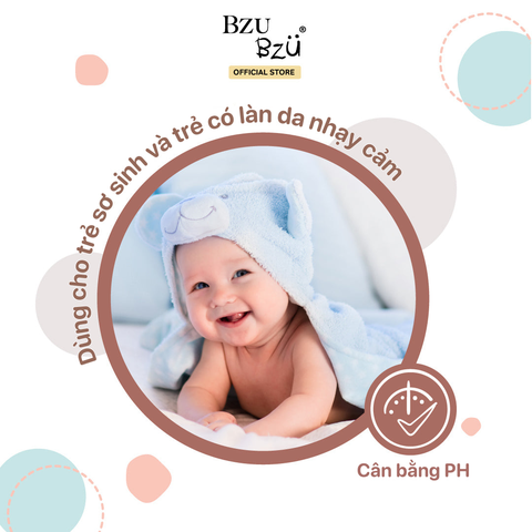 Sữa Tắm Gội Hương Yến Mạch Sữa BZU BZU Head to Toe Oat & Milk 600ml