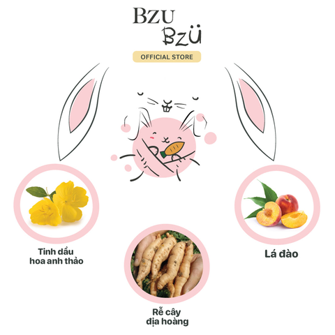 Phấn Rôm Tinh Bột Ngô BZU BZU Cooling Baby Powder 140g