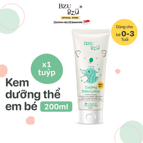 Kem dưỡng thể em bé dịu da BZU BZU Cooling Baby Lotion 200ml
