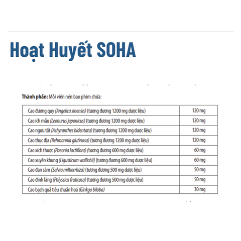 Hoạt huyết Soha