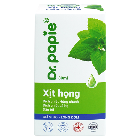 Xịt họng Húng chanh Dr Papie