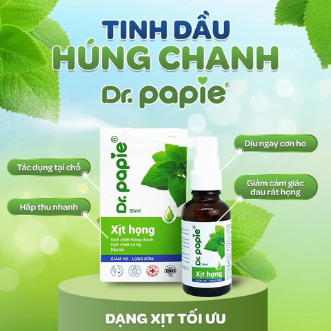 Xịt họng Húng chanh Dr Papie