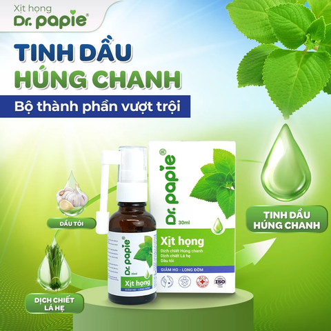 Xịt họng Húng chanh Dr Papie