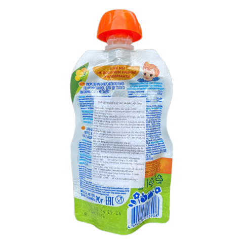 Trái cây nghiền Agusha vị táo và đào