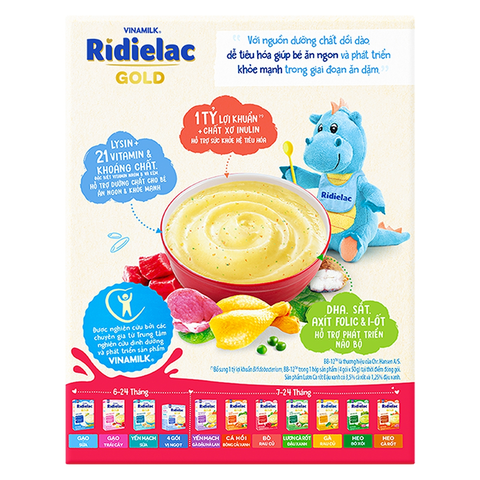 Bột ăn dặm Ridielac Gold Vinamilk 4 vị mặn