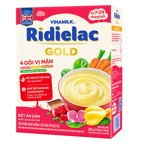 Bột ăn dặm Ridielac Gold Vinamilk 4 vị mặn