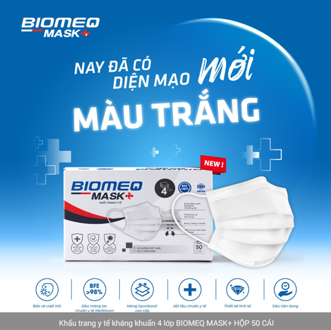 Khẩu trang y tế Biomeq 4 lớp H/50