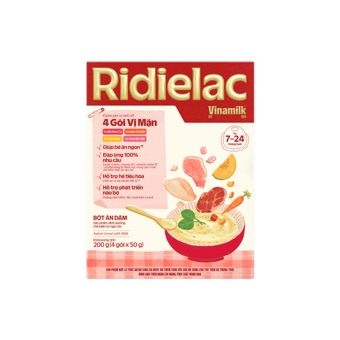 Bột ăn dặm Ridielac Gold Vinamilk 4 vị mặn