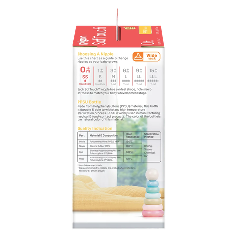 Bình sữa Pigeon PPSU SofTouch Thế hệ 3 160ml