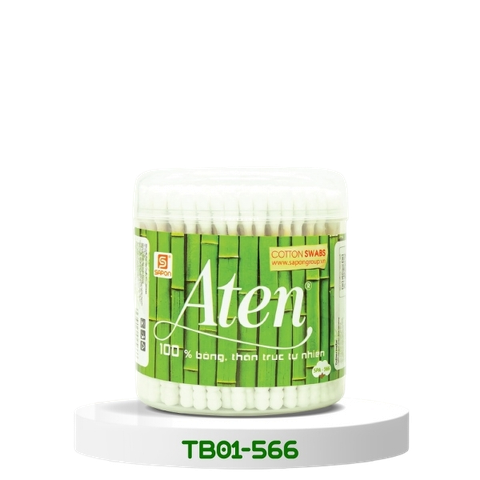 Tăm bông thân trúc Aten Sapon Hũ 200 cây