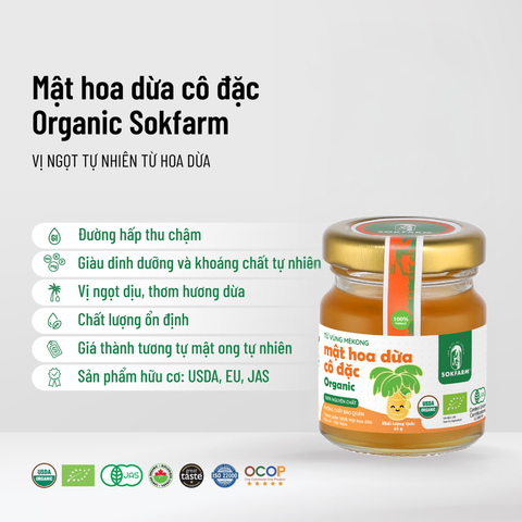 Sokfarm mật hoa dừa cô đặc cho bé Organic