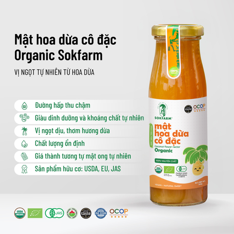 Sokfarm mật hoa dừa cô đặc cho bé Organic
