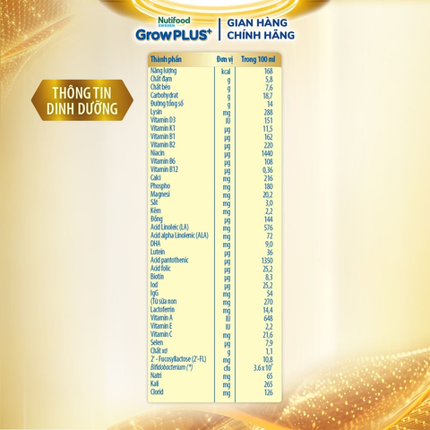 Nutifood GrowPlus+ Colostrum Lactoferrin 1+ 800g