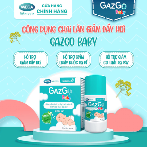 Chai lăn giảm đầy hơi Gazgo Baby Mega