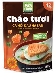 SG Food Cháo tươi Cá hồi đậu Hà Lan 12+