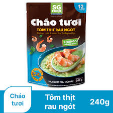 SG Food Cháo tươi Tôm thịt rau ngót 12+