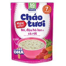 SG Food Cháo tươi bỏ, đậu hà lan, và rốt 7 +
