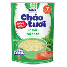 SG Food Cháo tươi cá hồi cải bó xôi 7+