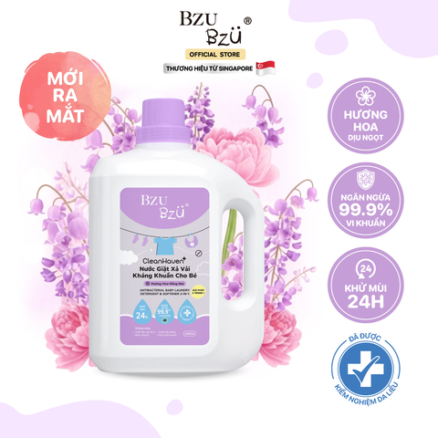 Nước giặt xả vải cho bé Bzu Bzu CleanHaven 3L
